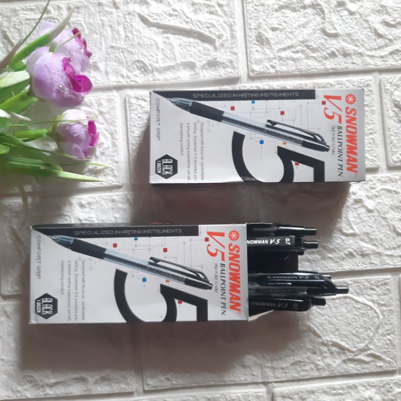 

Bolpen snowman V5 hitam