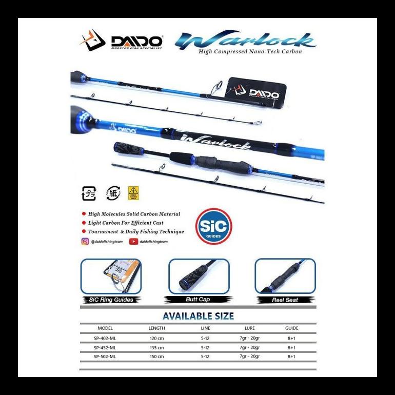 TERBARU JORAN DAIDO WARLOCK SOLID CARBON JAPAN STYLE ALAT PANCING AL1