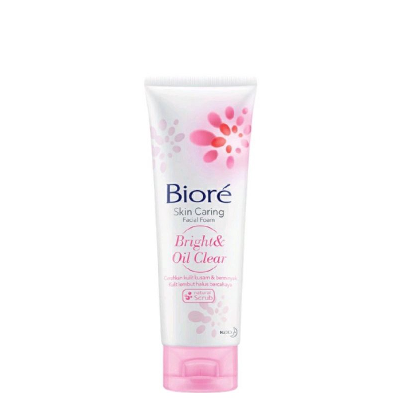 Biore Skin Caring Facial Foqm Bright &amp; Oil Clear Scrub 100gr