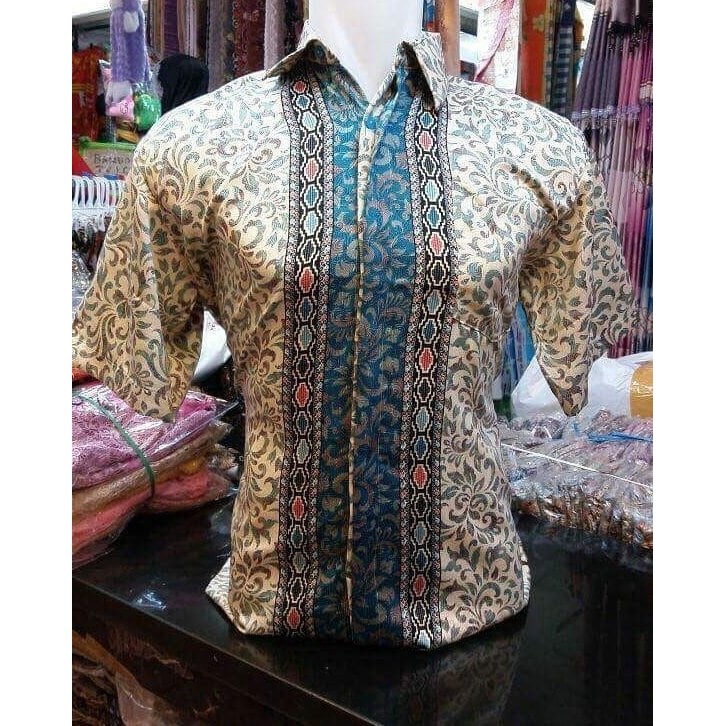 Kemeja Pendek Batik Pria Classic Pink dan Peach