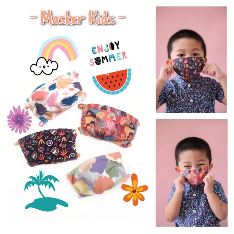 Masker fullcolor print - KIDS