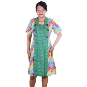 Dress Kebaya Embos Koin Pelangi