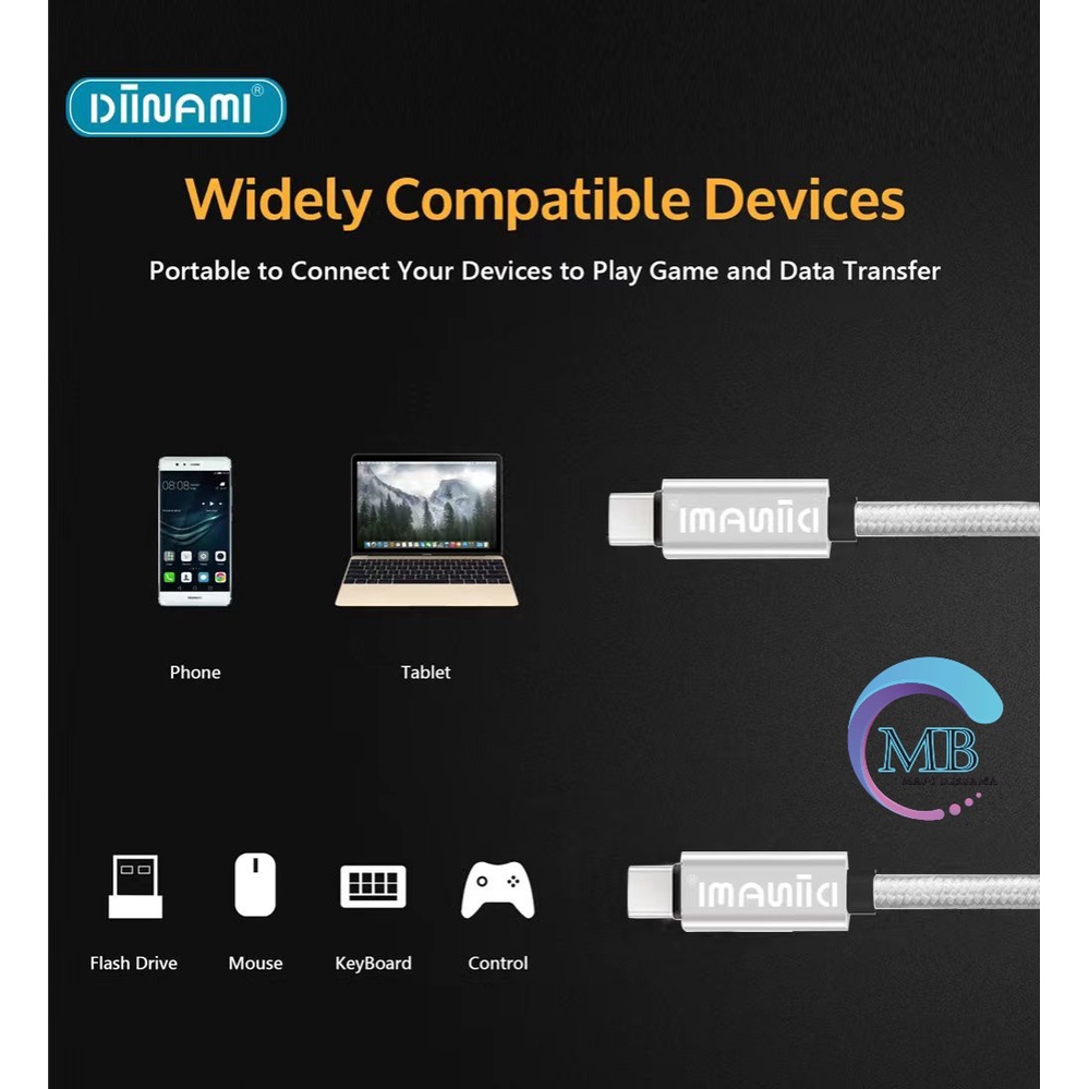 DIINAMI cable Kabel Data / Type-C ke Type-C / USB-C to USB-C / 45W Fast charging / 2 meter  &amp; 3 meter note10 note20 s21 s22 ultra MacBook air MB3710