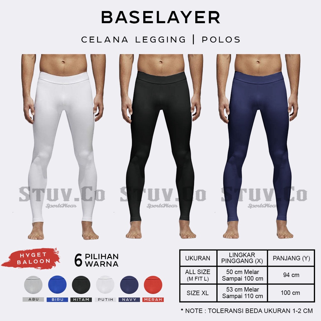 CELANA BASELAYER LEGGING PANJANG OLAHRAGA PRIA WANITA