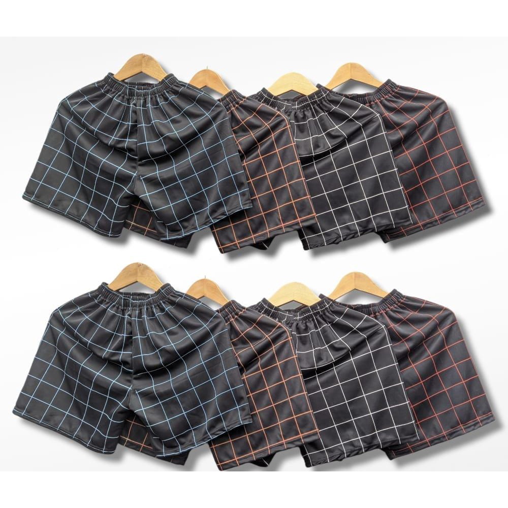 CELANA PENDEK TARTAN KOTAK-KOTAK