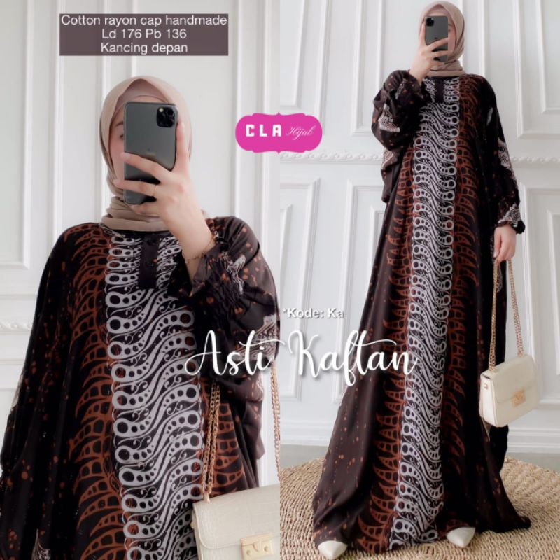 (BISA COD) ASTI KAFTAN • DRESS WANITA ORI CLA HIJAB