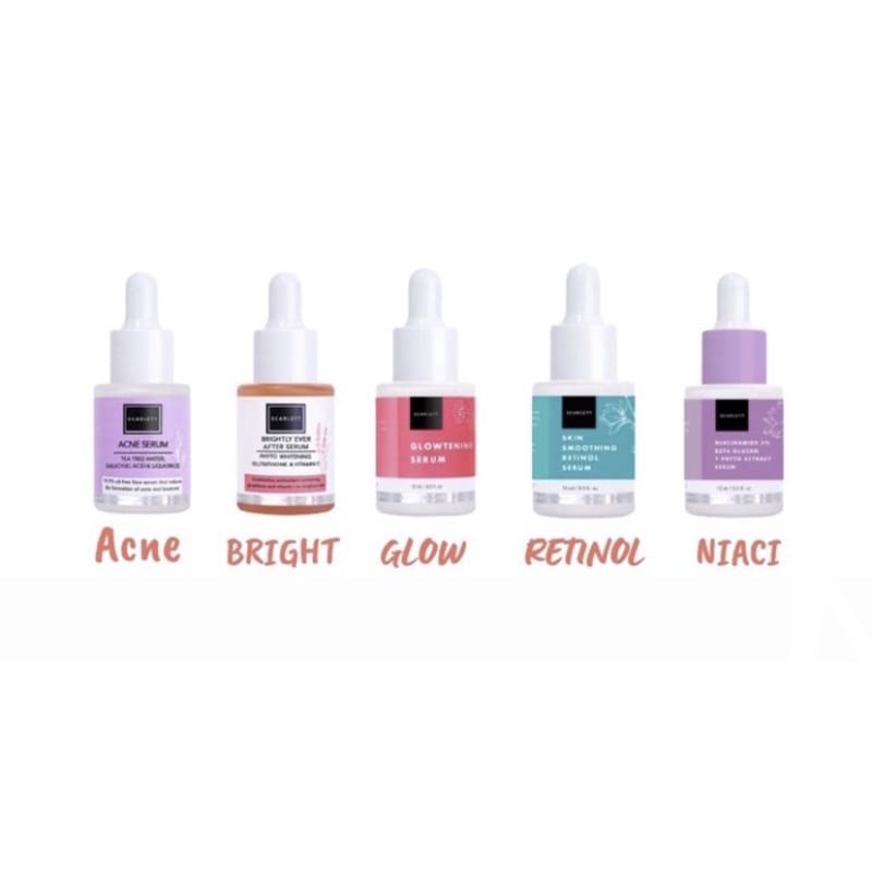 Serum Scarlett Whitening / Scarlett Whitening Serum / Glowtening Serum / Acne Serum / Bright Serum