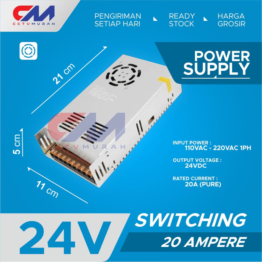 POWER SUPPLY 24V/20A || Type S-480-4  || POWER SUPPLY SWITCHING