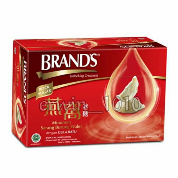 

(COD) Brand's Bird's Nest with Rock Sugar 420gr (6 botol @ 70gr)