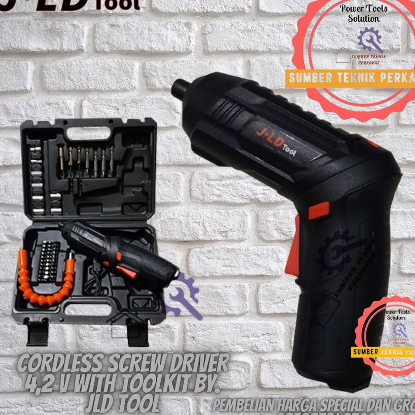 CORDLESS SCREW DRIVER 4,2 V With Toolkit By. JLD TOOL