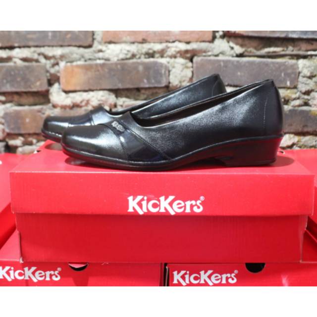 Aline Sepatu Pantofel Wanita Hitam Hak 3 Cm Cewek Sekolah Kantor Paskibraka Paskib Paskibra A01