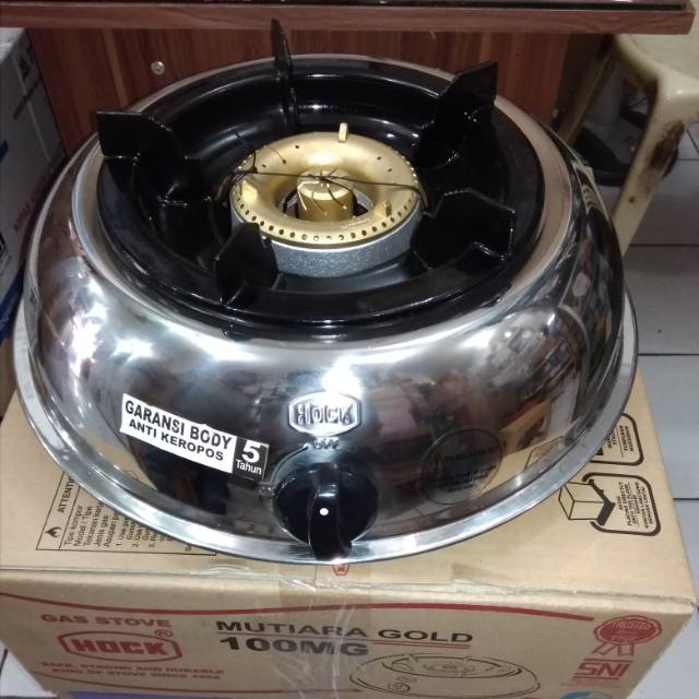 Kompor Gas Hock 1 tungku Mutiara Silver