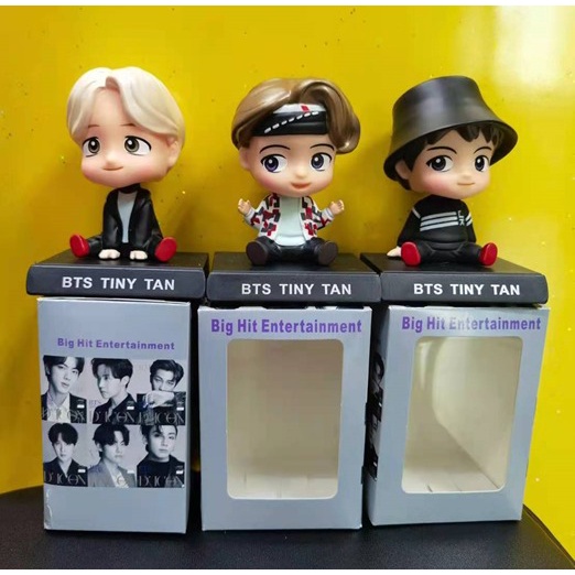 Bobble Head Kepala Goyang BTS Tinytan Drop mic Army Pajangan Dashboard Mobil