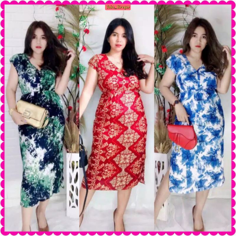 DASTER BALI MANOHARA BAHAN RAYON PREMIUM LD 105 KEKINIAN DRESS MURAH