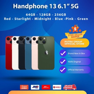 Handphone 13 128GB 256GB 512GB Red Starlight Midnight Blue Pink Green 5G 6.1” inch