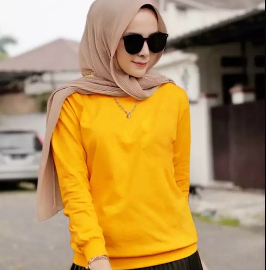 COLLECTION COOLS - BAJU WANITA POLOS (S,M,L,XL,XXL) TERBARU-KAOS DISTRO CEWEK LENGAN PANJANG TRENDY MASA KINI DAN TERLARIS