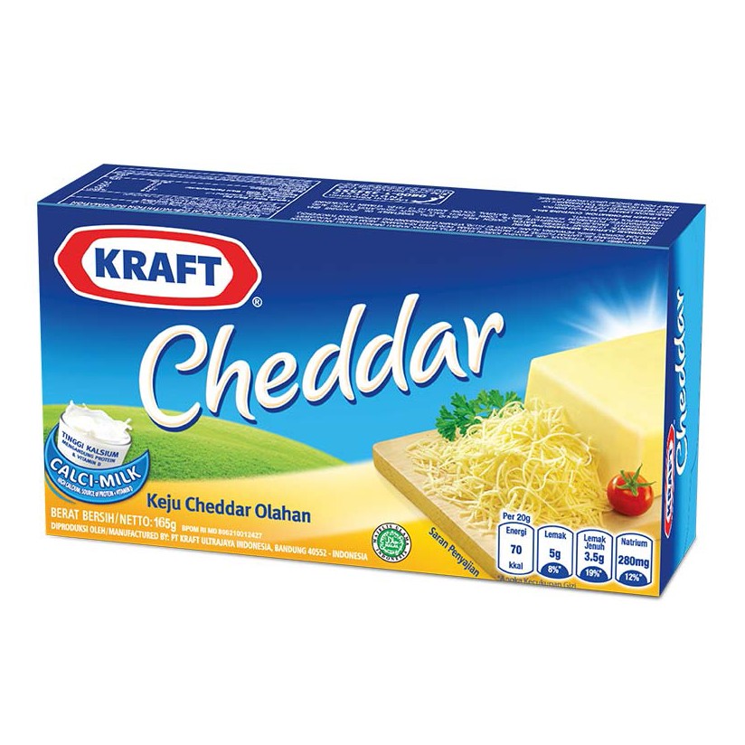 

Keju Kraft Cheddar 165 Gram