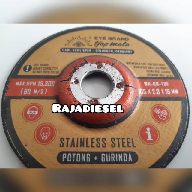 Mata Batu Gerinda potong Tjap Mata 4inch
