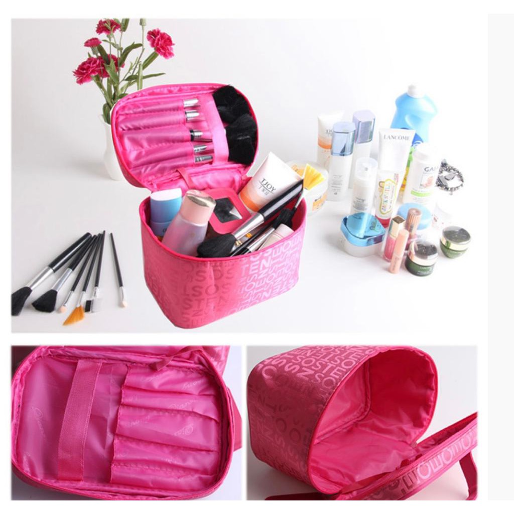 Tas Kosmetik Kotak | Pouch Make Up Travel | Make Up Bag