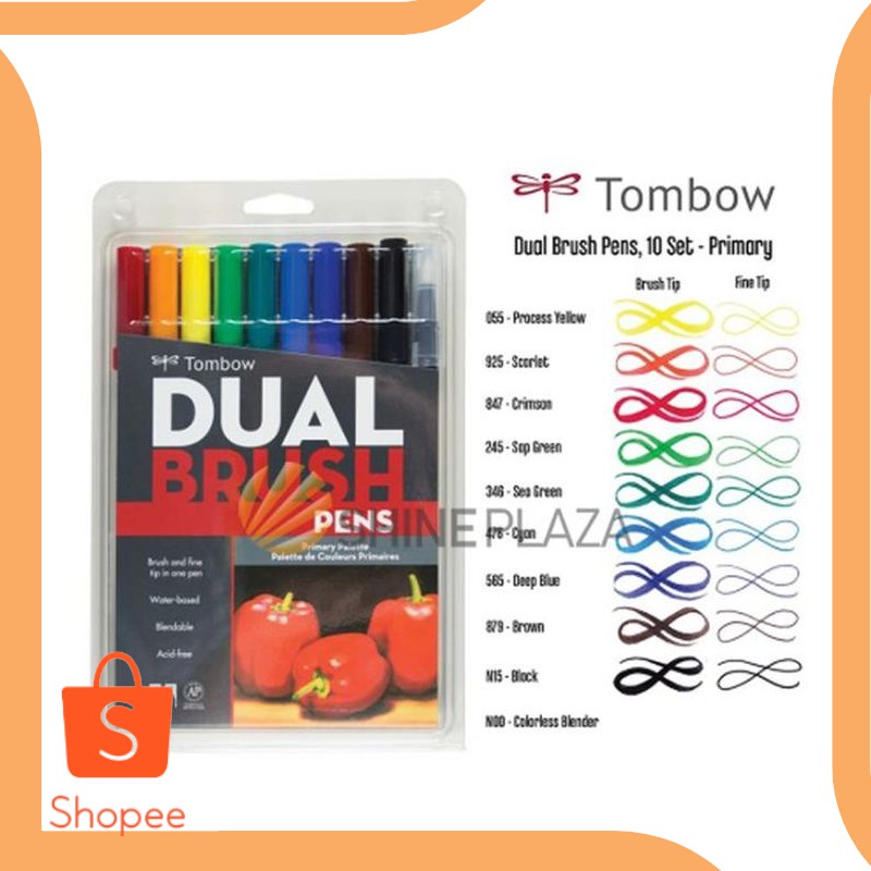 

Unik onderdil Tombow Dual Brush Pen Set 10 - Primary Palette 20DEZ Limited