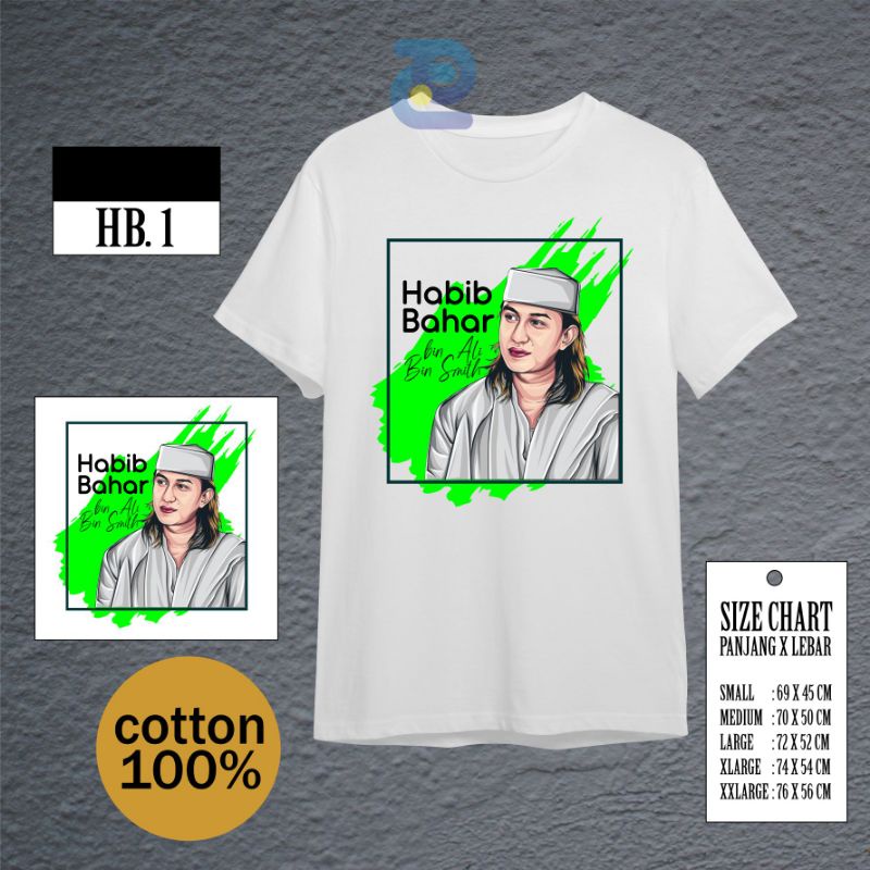 Kaos Pria Habib Bahar | Bahan katun combed 30s