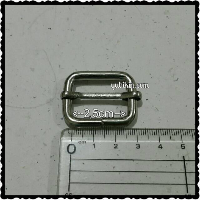

12 Piece Ring Jalan Kotak Untuk Tali Tas 2,5cm Warna Silver Nikel