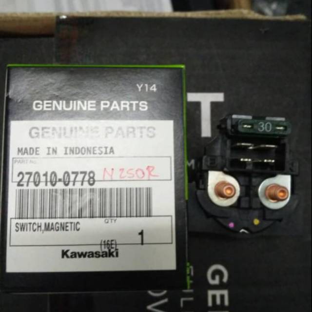 Bendik relay switch stater ninja 250 karbu original Kawasaki