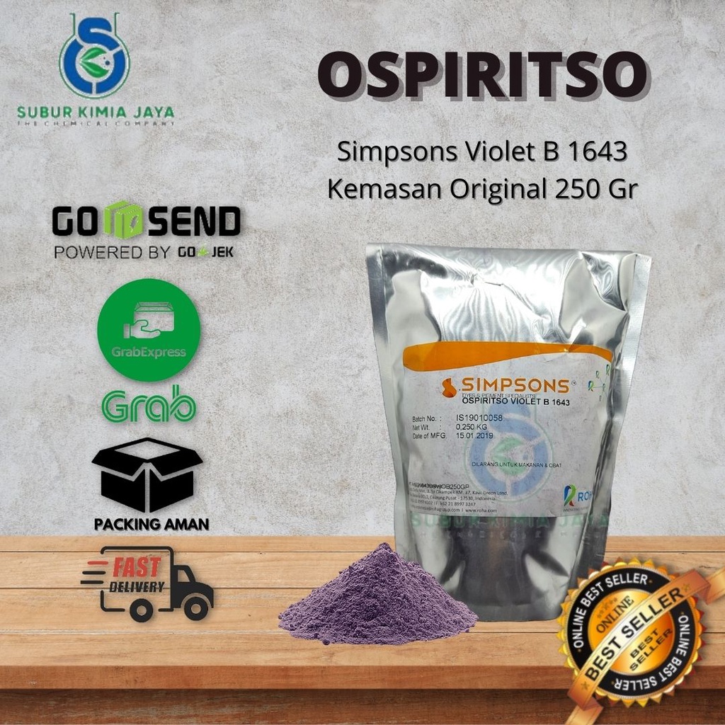 

Pewarna Violet Ungu Basis Minyak / Pewarna Minyak / Pewarna Lilin / OSP violet 250 gr Premium