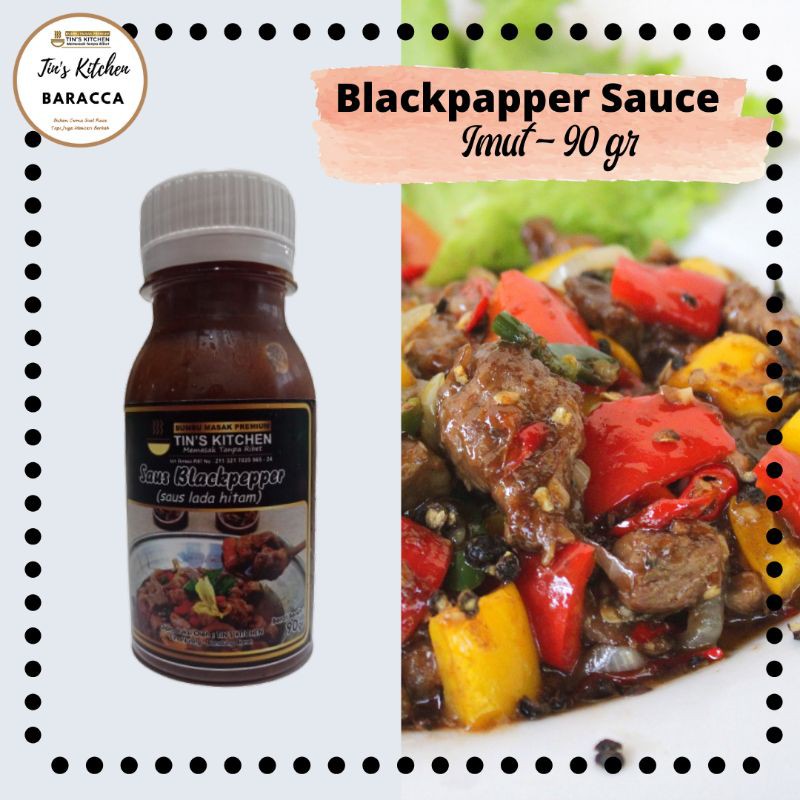 

Saos Blackpepper 90gr (Saus Lada Hitam) Tins Kitchen Home Made Non MSG Non Pengawet - Imut
