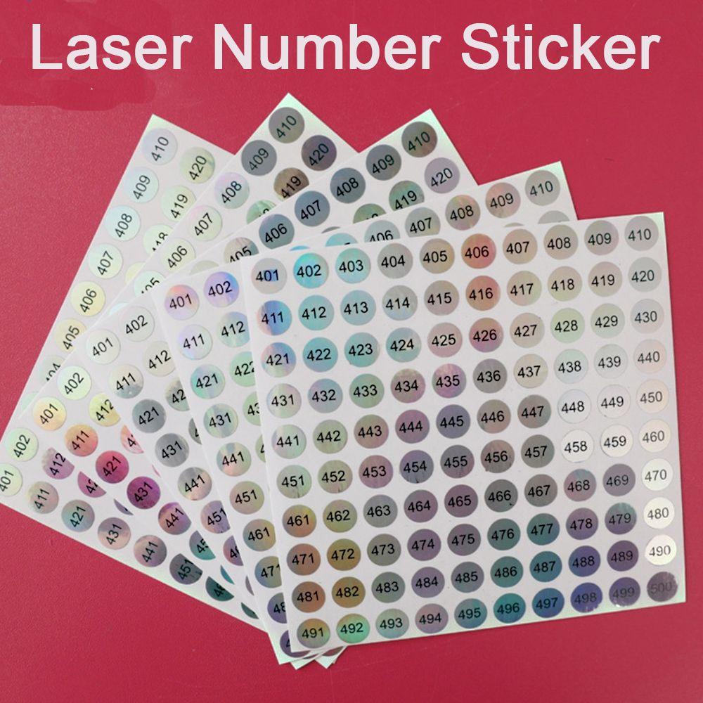 Lanfy Stiker Angka Laser Multifungsi Self Adhesive Scrapbook Dekorasi DIY Craft Stationery Number Tag Stiker Botol Kutek