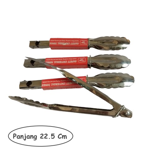 Capit Makanan Stainless Tongs Snack Cook Penjepit Makanan uk kecil