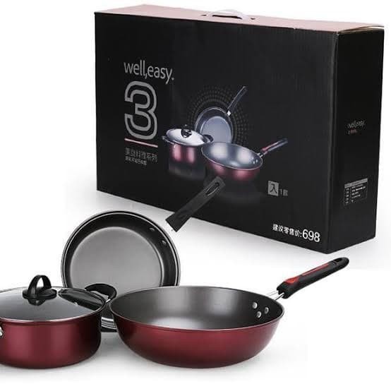 PANCI TEFLON SET 3 IN 1 WELL EASY 698