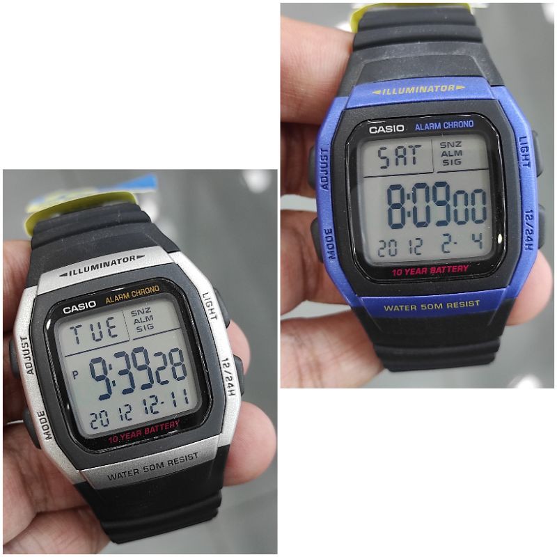 JAM TANGAN CASIO W-96H NEW W-96H RUBBER ORIGINAL GARANSI RESMI