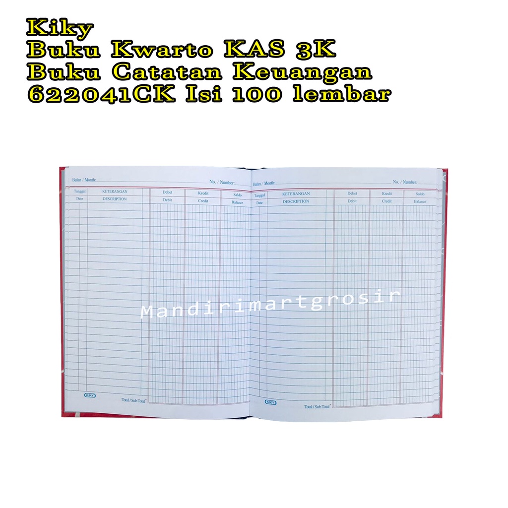 Buku Kwarto KAS 3K *Kiky * Buku Catatan Keuangan * 622041CK 100lembar