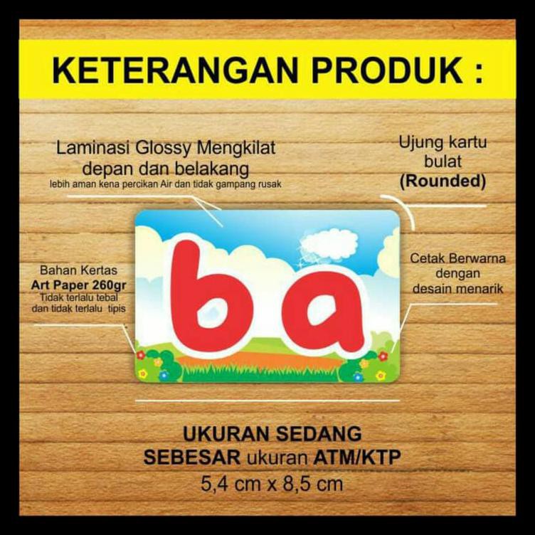Flash Card Suku Kata I Belajar Membaca Suku Kata Bermutu