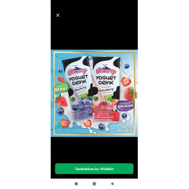 Cimory yogurt drink 200ml blueberry strawberry mixed fruit