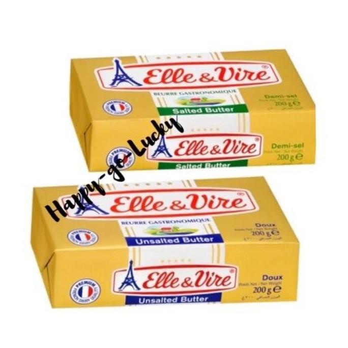 

(BISA COD) Elle & Vire Butter Roll Unsalted / Salted 200 gram (Elle Vire)