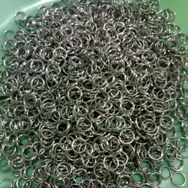 Jump ring rosario silver