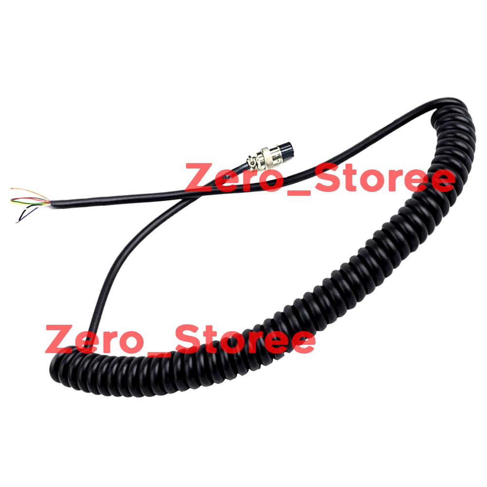 Kabel Mig SPIRAL Mic PIN 8 isi kabel MICROPHONE EMS-57 Rig ALINCO EMS57 Mikrofon CABLE Microfon DR135 DR136 135 DR 136 CS10 EMS-53 EMS53 53 EMS 57 ALINCO Radio Komunikasi RIG