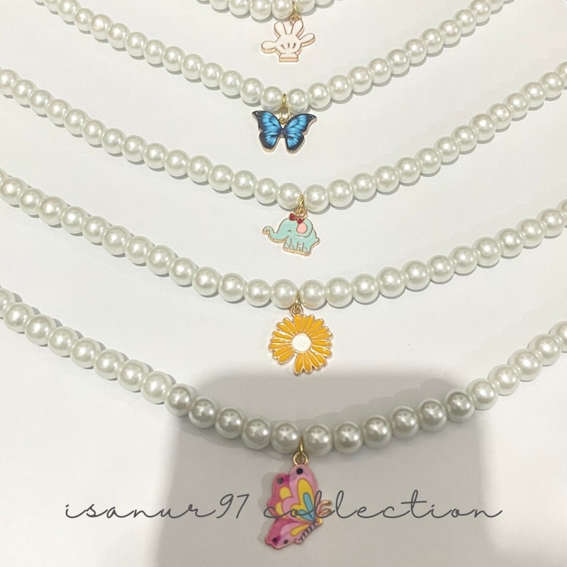 ISANUR97 | Enamel Necklace | Kalung Mutiara Liontin Kartun Enamel Charm Kalung Korea Lucu Kalung Disney