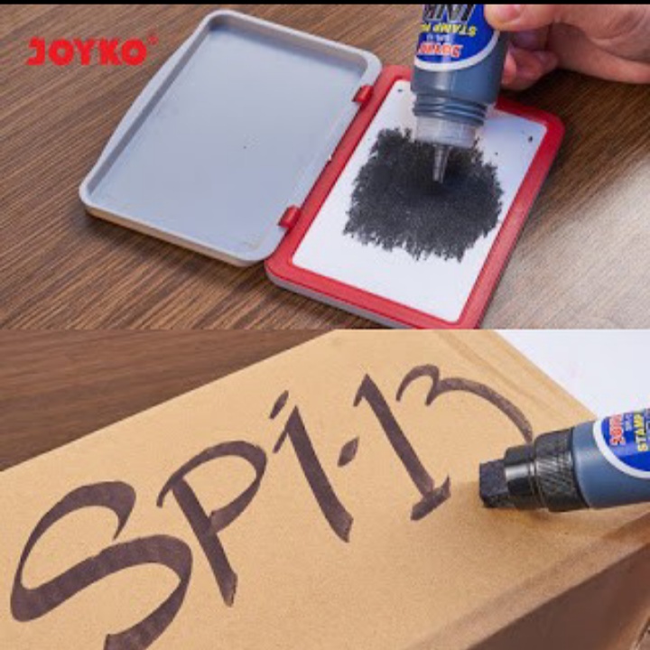 Refil Stamp Pad Joyko,Pyramid,Bazic 50 cc Isi Ulang Tinta Bak stempel Piramid Tinta Cap