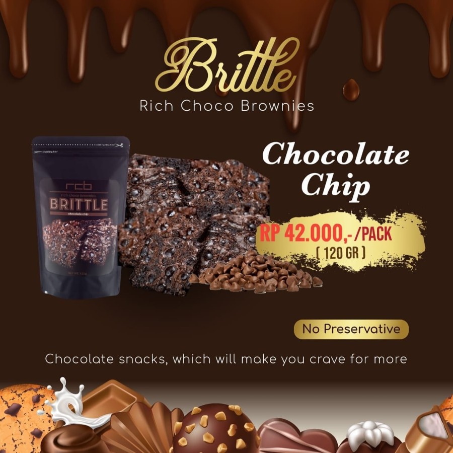 

Brittle Rich Choco Brownies (Chocolate & Rainbow / Almond / Raisin / Chocolate - Chip/Cheese, Salted Caramel)