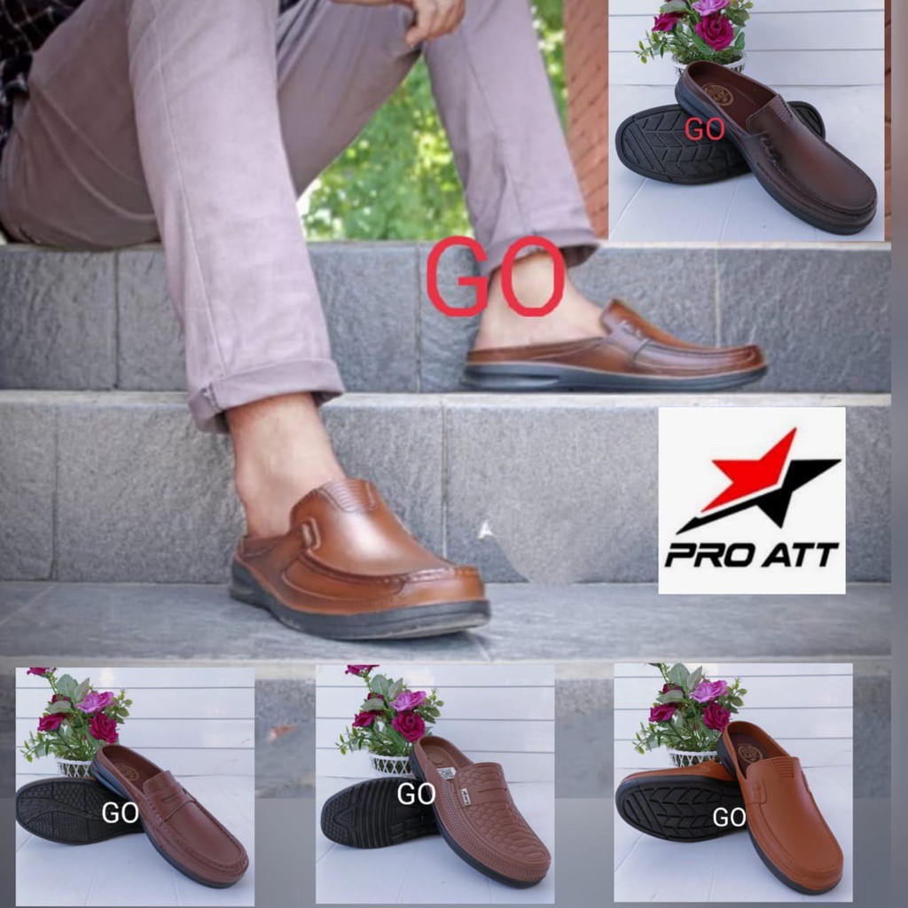 BB ATT ABK 551 SEPATU SLOP PRIA Sepatu Formal Tanpa Tali Bahan Karet Nyaman Dan Ringan