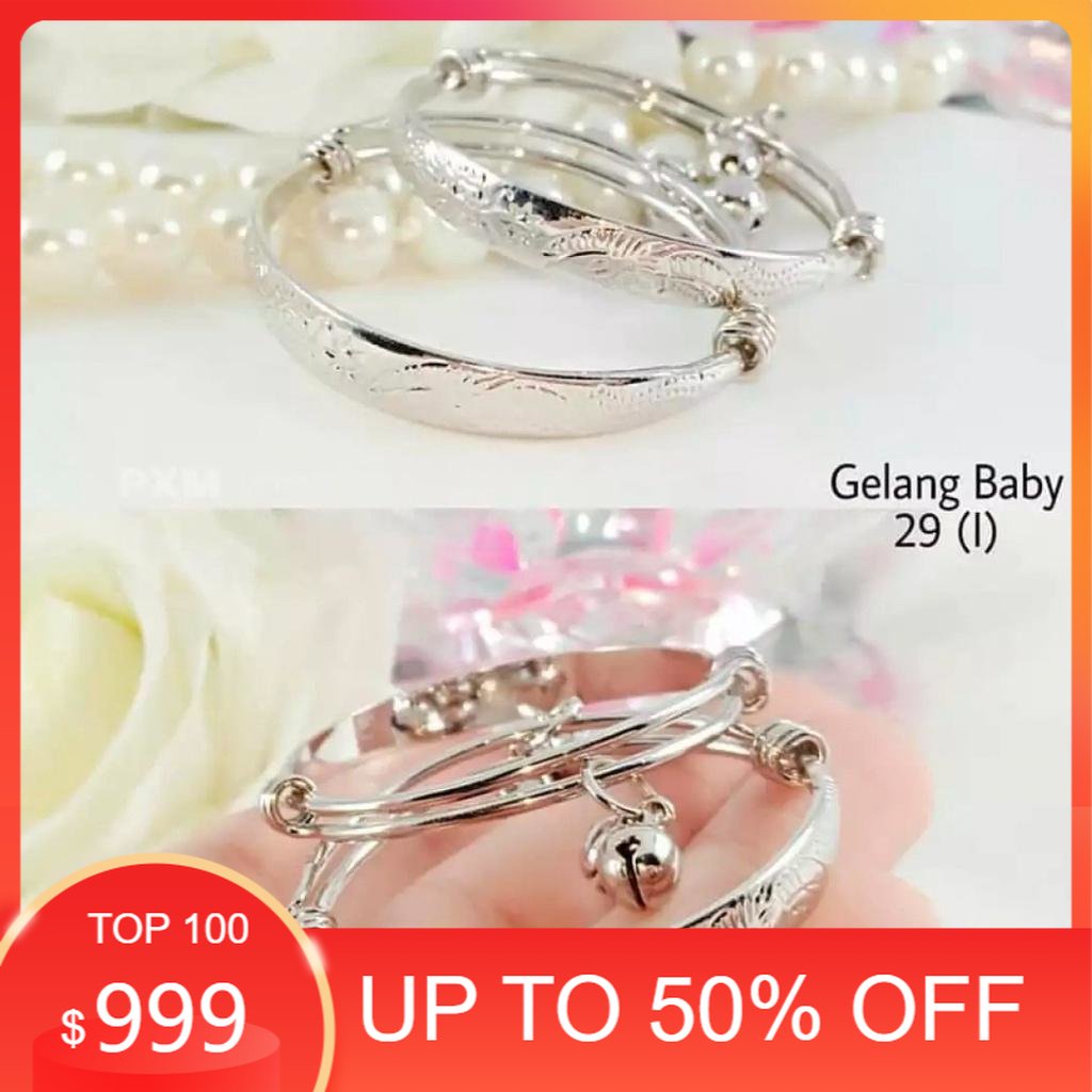 gelang baby cantik gelang bayi perhiasan anak perempuan (Dapat 2 Pcs ) kerincing bunyi