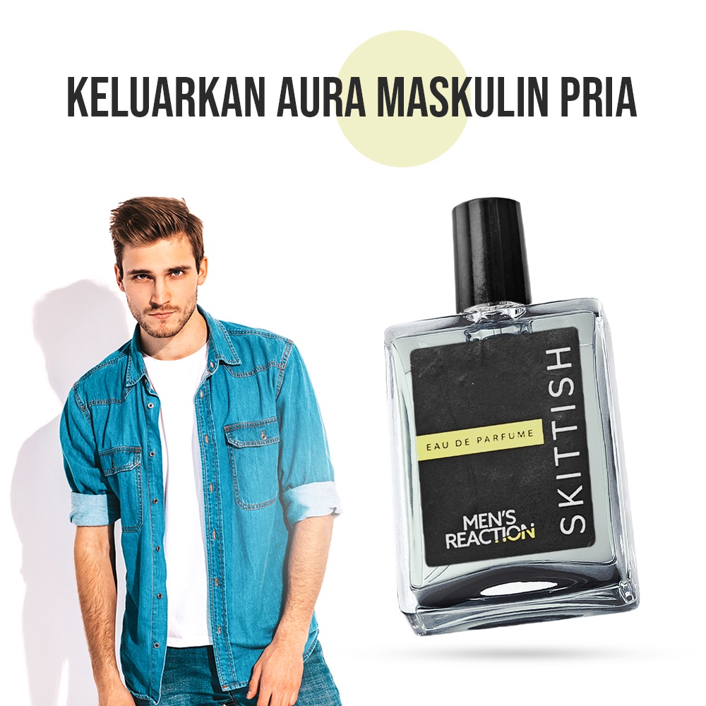 Parfume Pria Dewasa Men's Reaction Skitish Eau De Parfume Wangi Tahan Lama