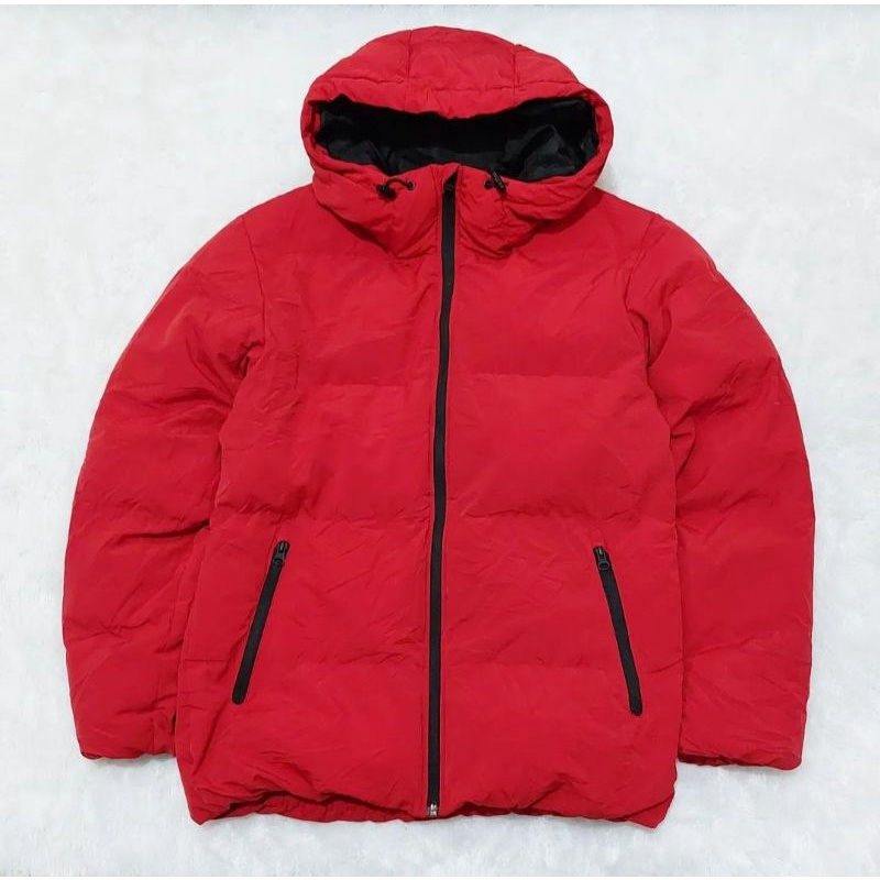 JAKET THRIFT VINTAGE UNIQLO GU PUFFER BULANG BULU ANGSA HOODIE UNISEX PRIA WANITA