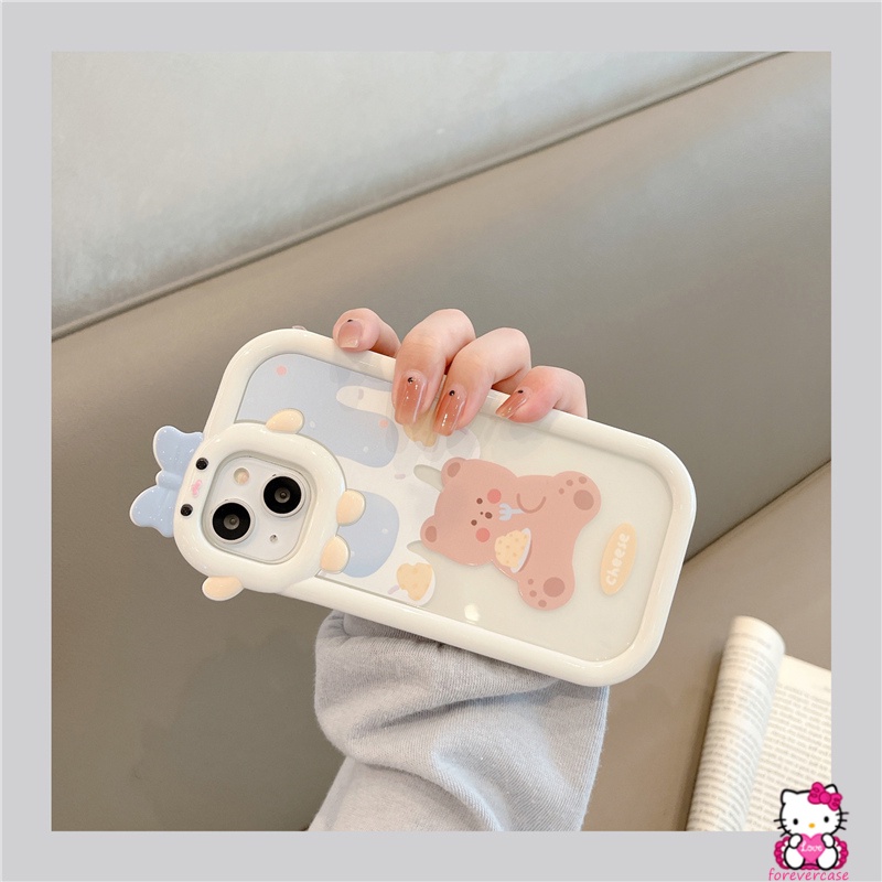 Soft Case Desain Kartun Beruang Kelinci Es Krim 3D Untuk Vivo Y35 Y22 Y12iY15s Y15A Y01 Y50 Y30 Y20i Y12s Y15 Y11 Y20 Y33S Y21T Y21T Y17 Y21T1