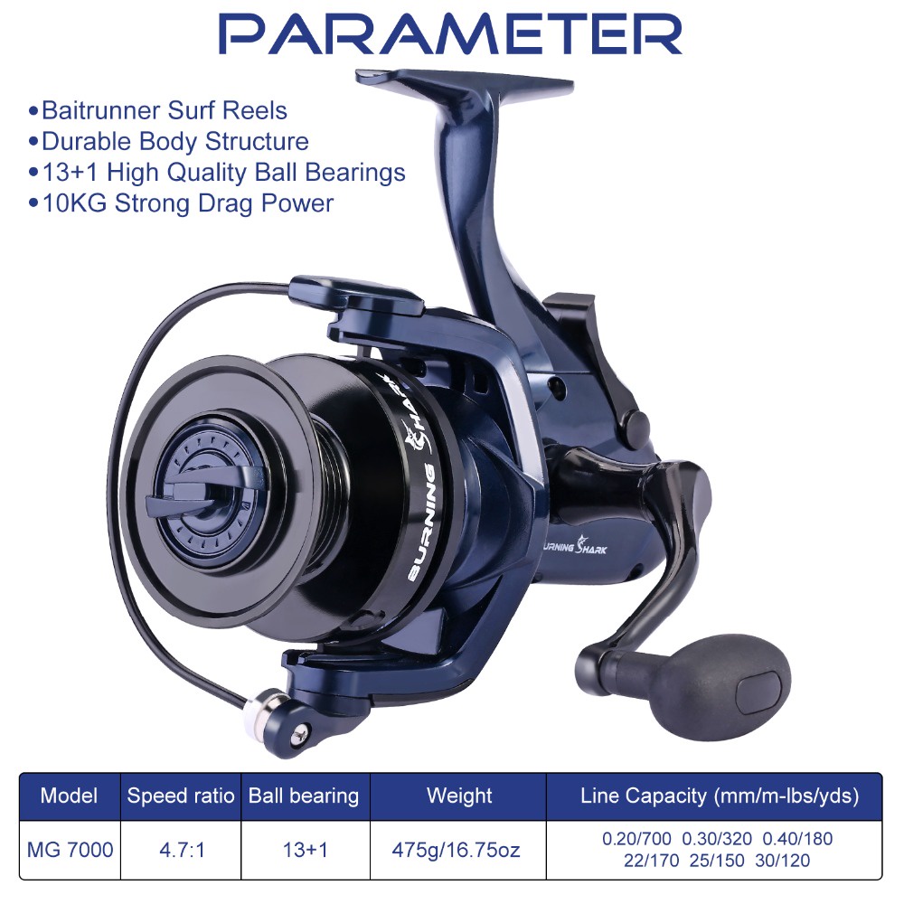 Sougayilang reel pancing 7000 Spinning Reel 13+1BB Casting Sea Fishing Reel Feeder Carp Reels Fishing Tackle Coil De Pesca Drag Fish