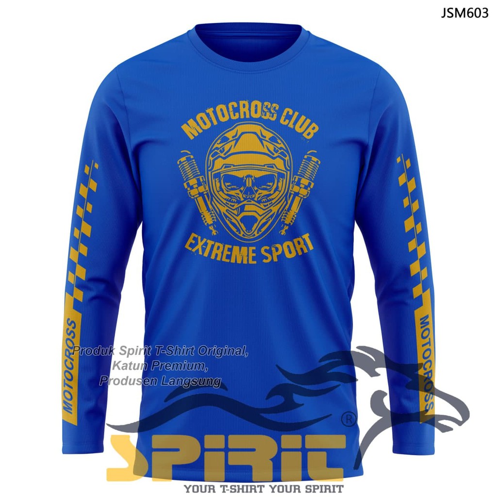 kaos Motor CROSS club extreme sport helm cross trail otomotif racing panjang