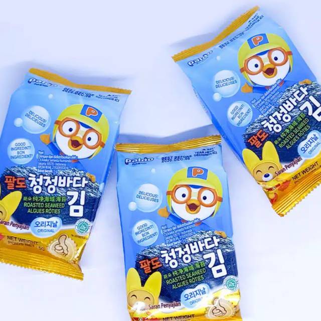 

PALDO ROASTED SEAWEED 15 gr X 3pcs - SNACK RUMPUT LAUT PANGGANG SIAP SANTAP